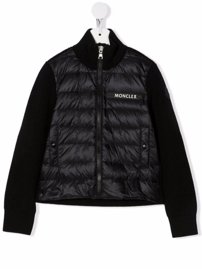 Moncler Kids' Logo-print Padded Jacket In Black