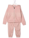 Moncler Panelled Cotton Tracksuit Set In Pink