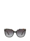 BURBERRY BURBERRY BE4270 TOP BLACK ON CHECK SUNGLASSES,BE4270 37298G