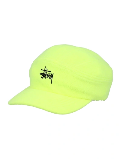 Stussy Polar Fleece Panel Runner Cap In Highlighter