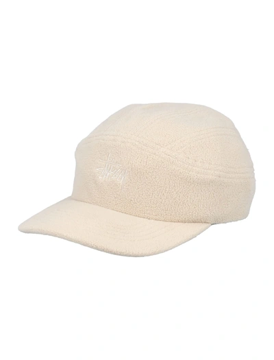 Stussy Polar Fleece Panel Runner Cap In Oatmeal