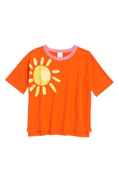 Nordstrom Kids' Cristina Martinez Kids' Graphic Tee In Orange Fluro Sunshiny