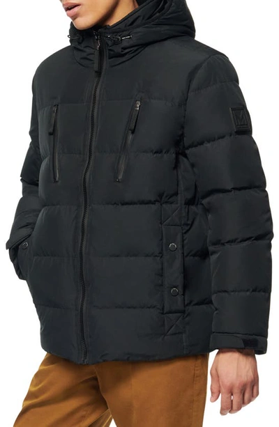 Marc New York Montrose Men's Down Filled Mid Length Puffer Jacket In Black