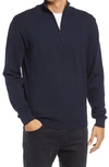 FRENCH CONNECTION STRETCH COTTON QUARTER ZIP jumper,58ATX
