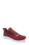 Apl Athletic Propulsion Labs Techloom Tracer Knit Training Shoe In Burgundy / White