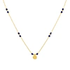 Olivia Le Journey Lapis Lazuli Beaded Gold Necklace With Coin In Gold