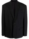 Balenciaga Washed Button-front Jacket In Schwarz