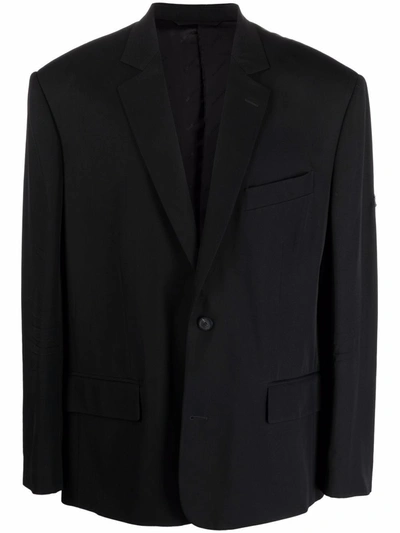 Balenciaga Washed Button-front Jacket In Schwarz