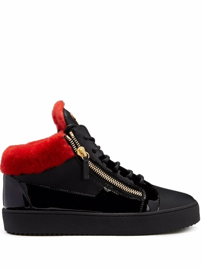 Giuseppe Zanotti Kriss Leather Sneakers In Black