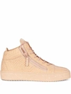 Giuseppe Zanotti Kriss Python-print Leather Trainers In Pink