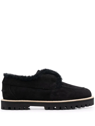 Le Silla Yacht Suede Loafers In Black