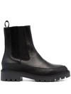 Calvin Klein Remola Womens Lugged Sole Faux Leather Ankle Boots In Schwarz