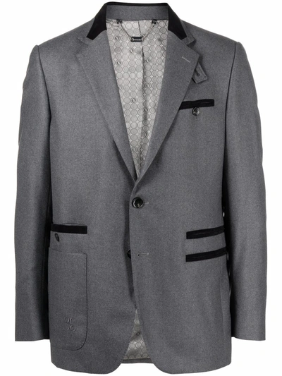 Billionaire Tailored-fit Virgin Wool Blazer In Grau