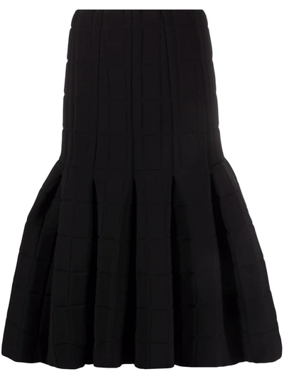 A.w.a.k.e. Women's Textured Crepe Midi Skirt In Black