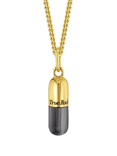 True Rocks Pill Charm Necklace In Gold