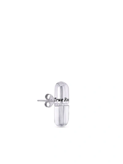 True Rocks Pill Stud Earring In Silver