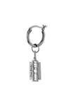True Rocks Razor Hoop Earring In Silver