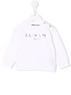 Balmain Logo-print Button-detail Sweatshirt In White
