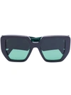 GUCCI OVERSIZED SQUARE FRAME SUNGLASSES