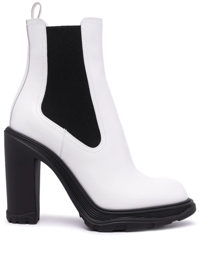 Alexander Mcqueen High-heeled Boots In White