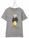 Polo Ralph Lauren Polo Bear Print T-shirt In Grey