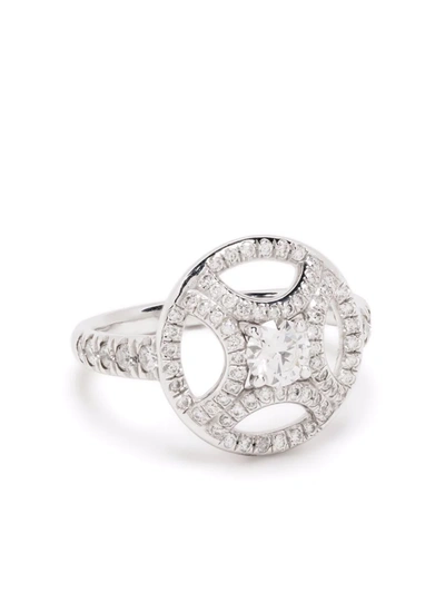 Loyal.e Paris 18kt Recycled White Gold Perpétuel.le Diamond Pavé Ring In Silver