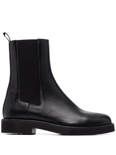 Baldinini Slip-on Leather Boots In Black