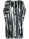 RICK OWENS ZEBRA-PRINT SHORT-SLEEVED T-SHIRT