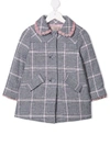 La Stupenderia Houndstooth-pattern Button-up Coat In Blue