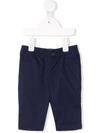 Polo Ralph Lauren Embroidered-logo Elasticated Trousers In Blue