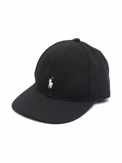 Ralph Lauren Kids' Embroidered-logo Baseball Cap In Black