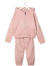 Moncler Panelled Cotton Tracksuit Set In Pink