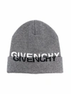 GIVENCHY LOGO-PRINT KNITTED BEANIE