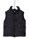 Stone Island Padded Zipped Gilet Jacket In Blue