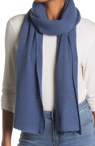Portolano Ribbed Knit Wrap Scarf In Allure