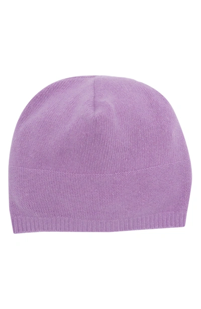Portolano Slouchy Cashmere Knit Beanie In Orchid Mist