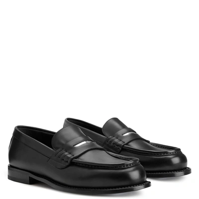 Giuseppe Zanotti Euro Loafer Loafers In Black Leather