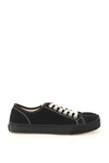 Maison Margiela 10mm Tabi Rubberized Canvas Sneakers In Black (black)