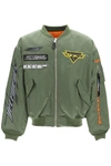 VETEMENTS RACING LOGO REVERSIBLE BOMBER JACKET,UA52JA700G 1307 GREEN