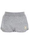 Golden Goose Cotton Jersey Sweatshorts W/ Star In Medium Grey Melange Gold (grey)