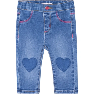 Billieblush Babies' Heart Patterned Jeans In Denim