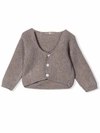 Little Bear Stone Wool Cardigan In Turtledove