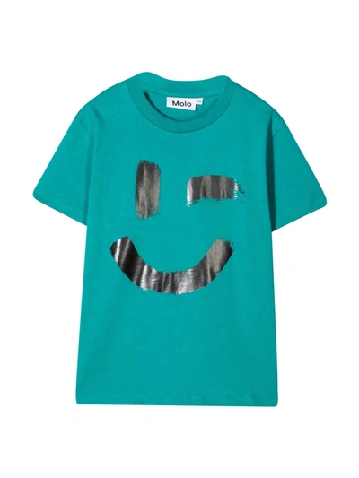Molo Kids Unisex Turquoise T-shirt In Turchese