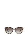 PRADA PRADA PR 02VSF OPAL SPOTTED BROWN / BLACK SUNGLASSES,PR 02VSF 3980A7