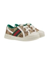 GUCCI MULTICOLOR SNEAKERS TENNIS 1977 WITH LOGO APPLICATION AND ROUND TIP,647074HVKF0 9760