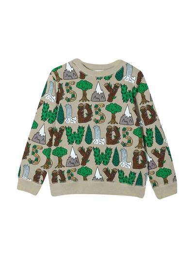 Stella Mccartney Kids' Illustration-print Organic Cotton Sweatshirt In Grey