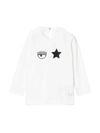 Chiara Ferragni White New Born T-shirt With Print In Bianco