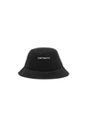 CARHARTT SCRIPT BUCKET HAT,I029937.04 0D2XX BLACK WHITE