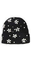 Lele Sadoughi Imitation Pearl Snowflake Beanie