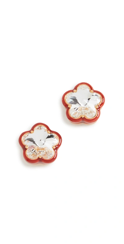 Lele Sadoughi Swarovski Flower Stud Earrings